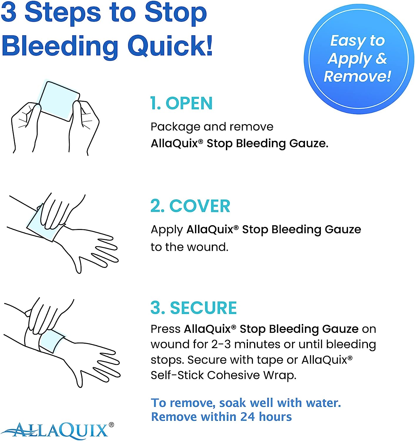 AllaQuix Lite Stop Bleeding Gauze (XL 4in)