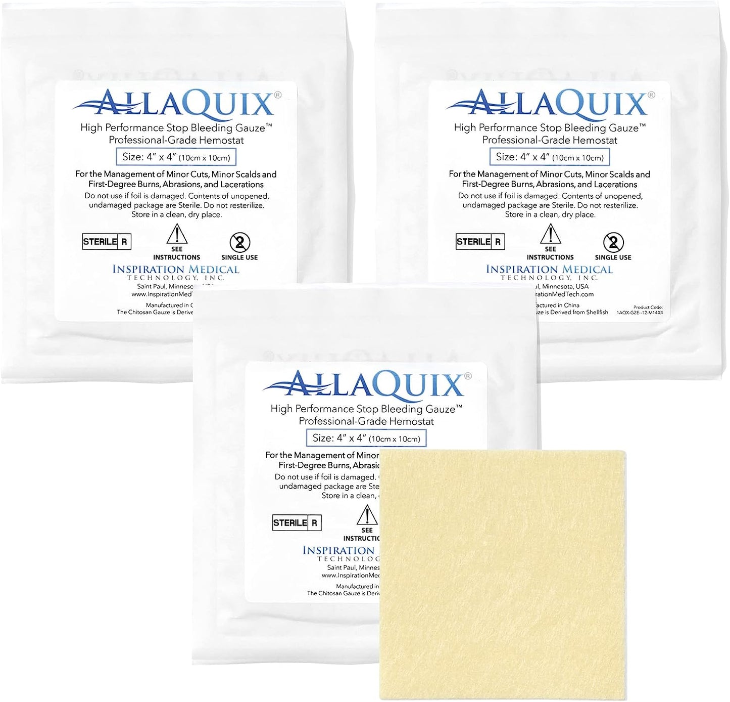 AllaQuix High-Performance Stop Bleeding Gauze (XL 4in)