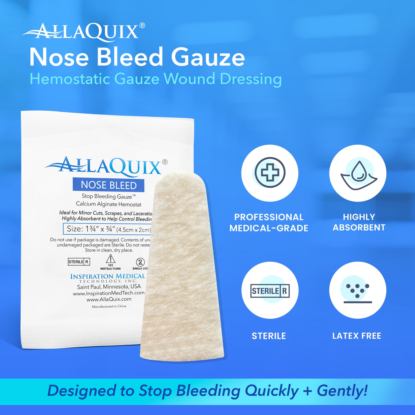 AllaQuix Nose Bleed Stop Bleeding Gauze