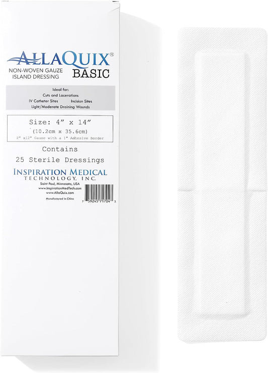 AllaQuix Basic: Non-Woven, Sterile, Medical-Grade Island Wound Dressing