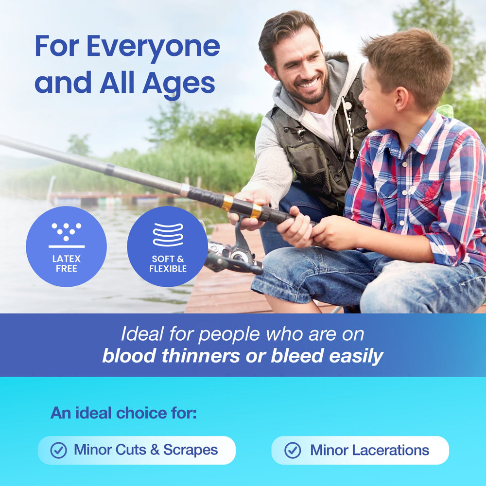 AllaQuix Lite shown for all ages, ideal for people on blood thinners or who bleed easily