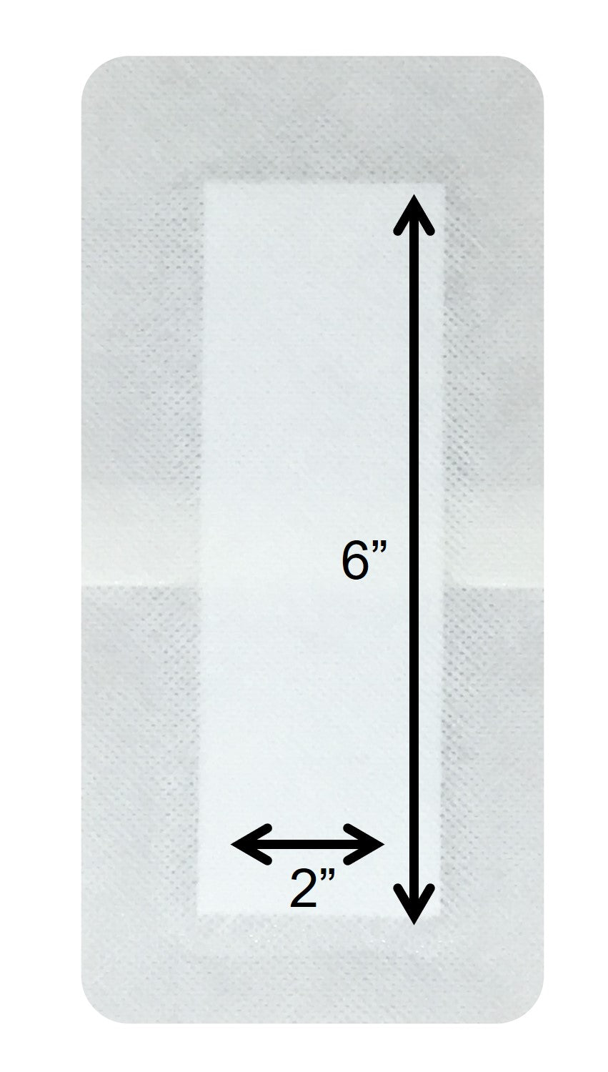 AllaQuix Basic 4x8 inch consists of a 1 inch adhesive border and a 2x6 inch non-adherent gauze pad.