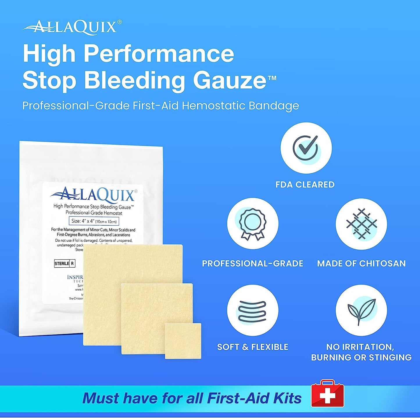 AllaQuix High Performance Stop Bleeding Gauze (XXL 6in)