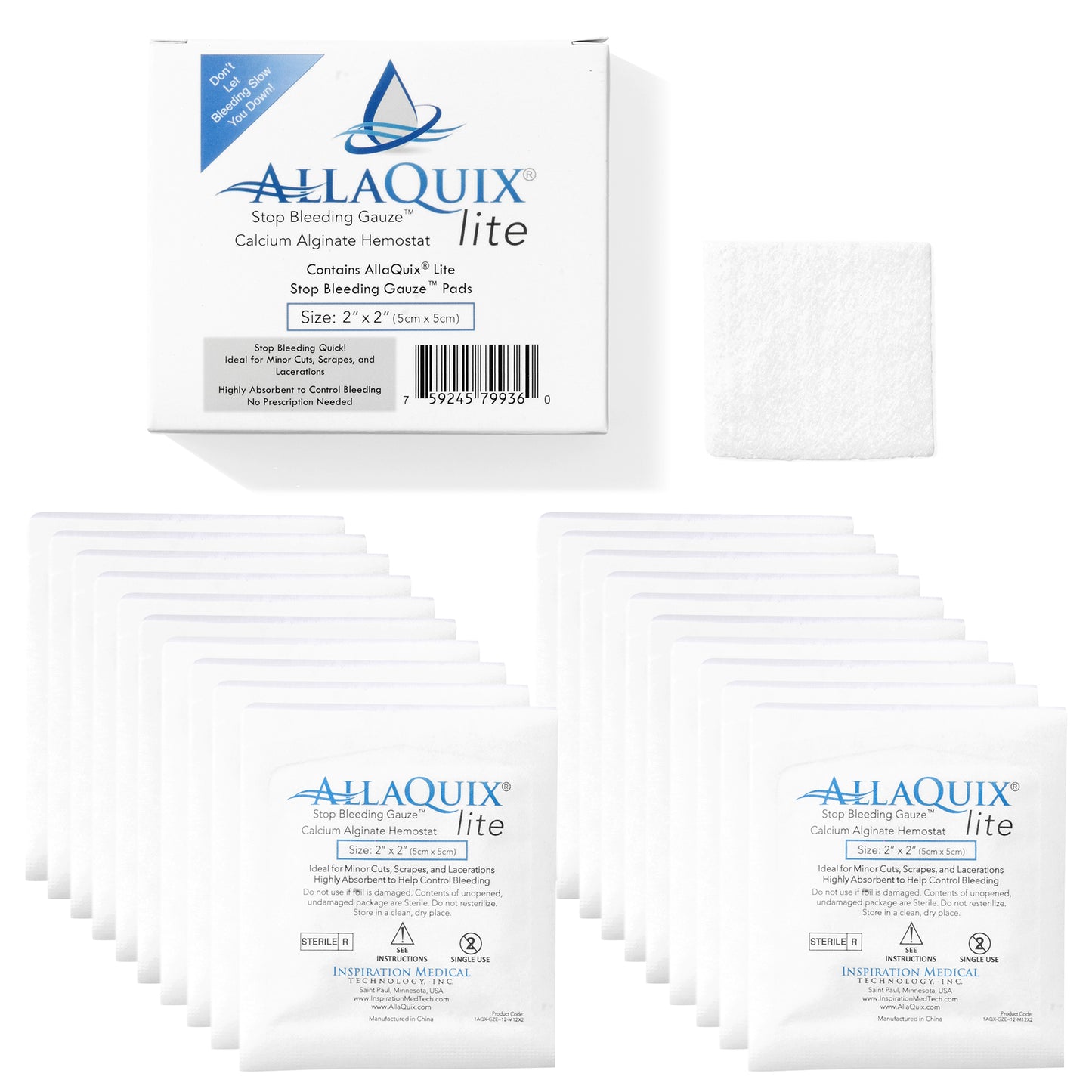 AllaQuix Lite Stop Bleeding Gauze (LG 2in)