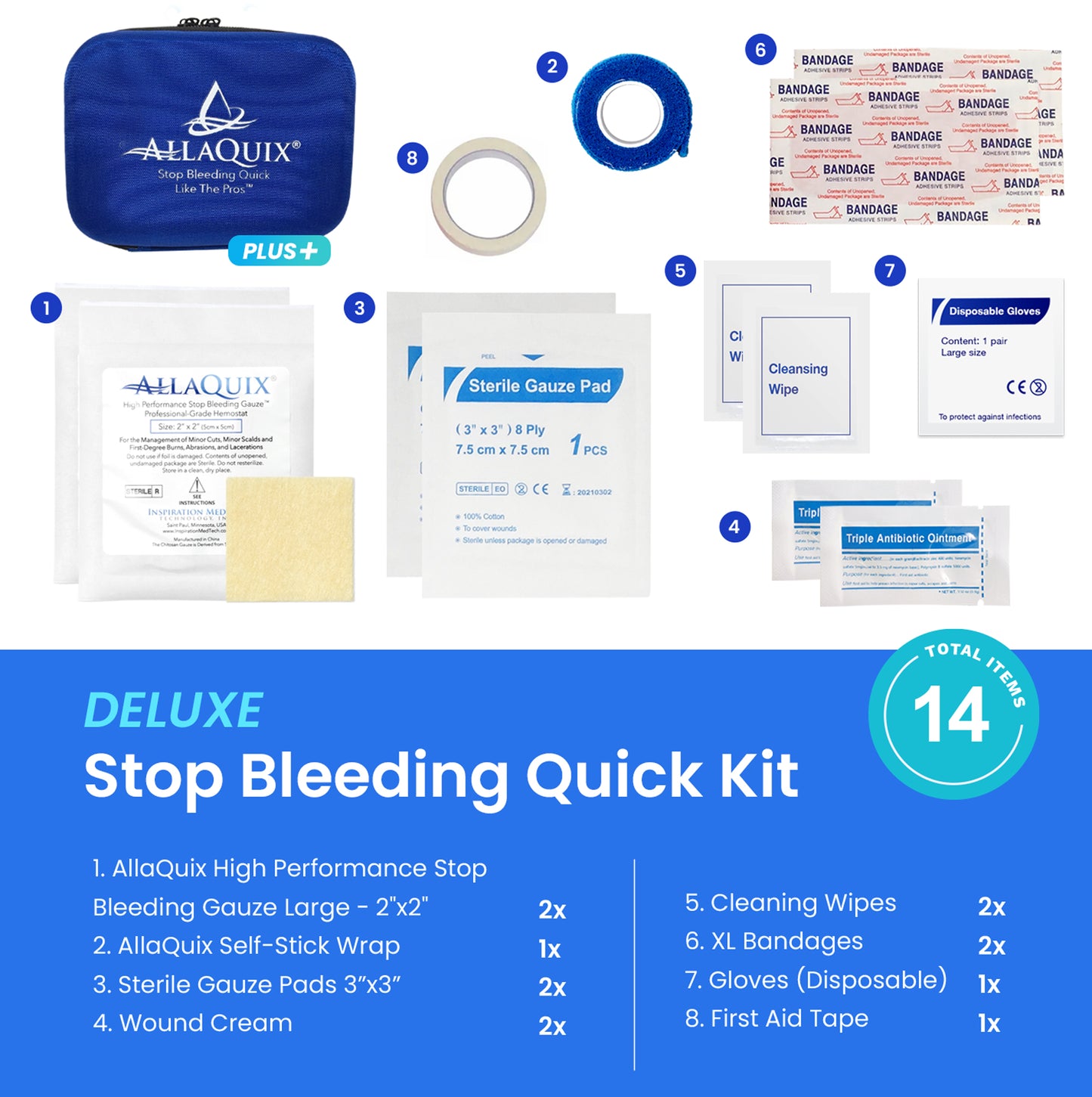 AllaQuix® Stop Bleeding Quick Kit - Deluxe