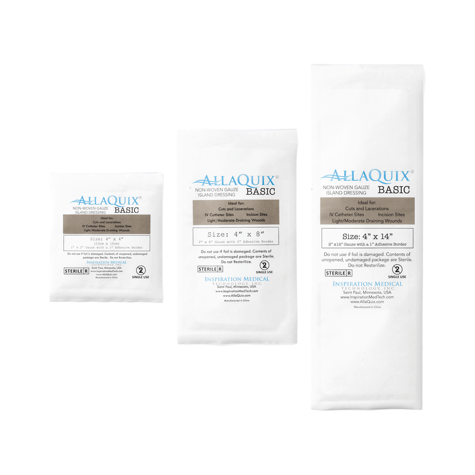 Adhesive Gauze Pads with a Built-In Border