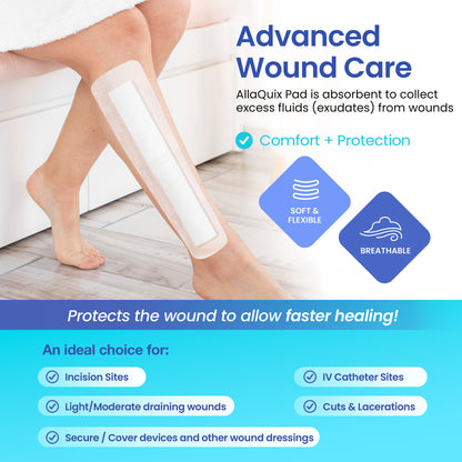 AllaQuix® Basic Non-Woven Adhesive Island Dressing (4"x14") – Sterile & Latex-Free