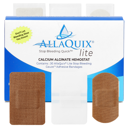 AllaQuix® Lite - Calcium Alginate Adhesive Bandages - 1"x1" Variety (Box of 30)