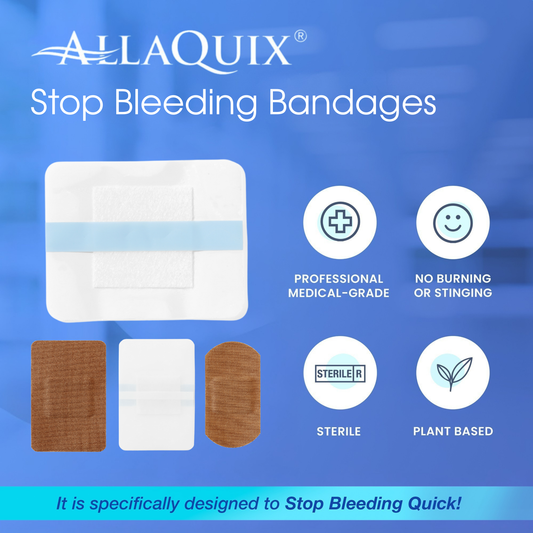 AllaQuix® Lite - Calcium Alginate Adhesive Bandages - 1"x1" Variety (Box of 30)