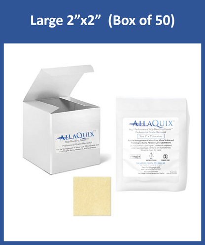 AllaQuix High Performance Stop Bleeding Gauze (Large 2in)