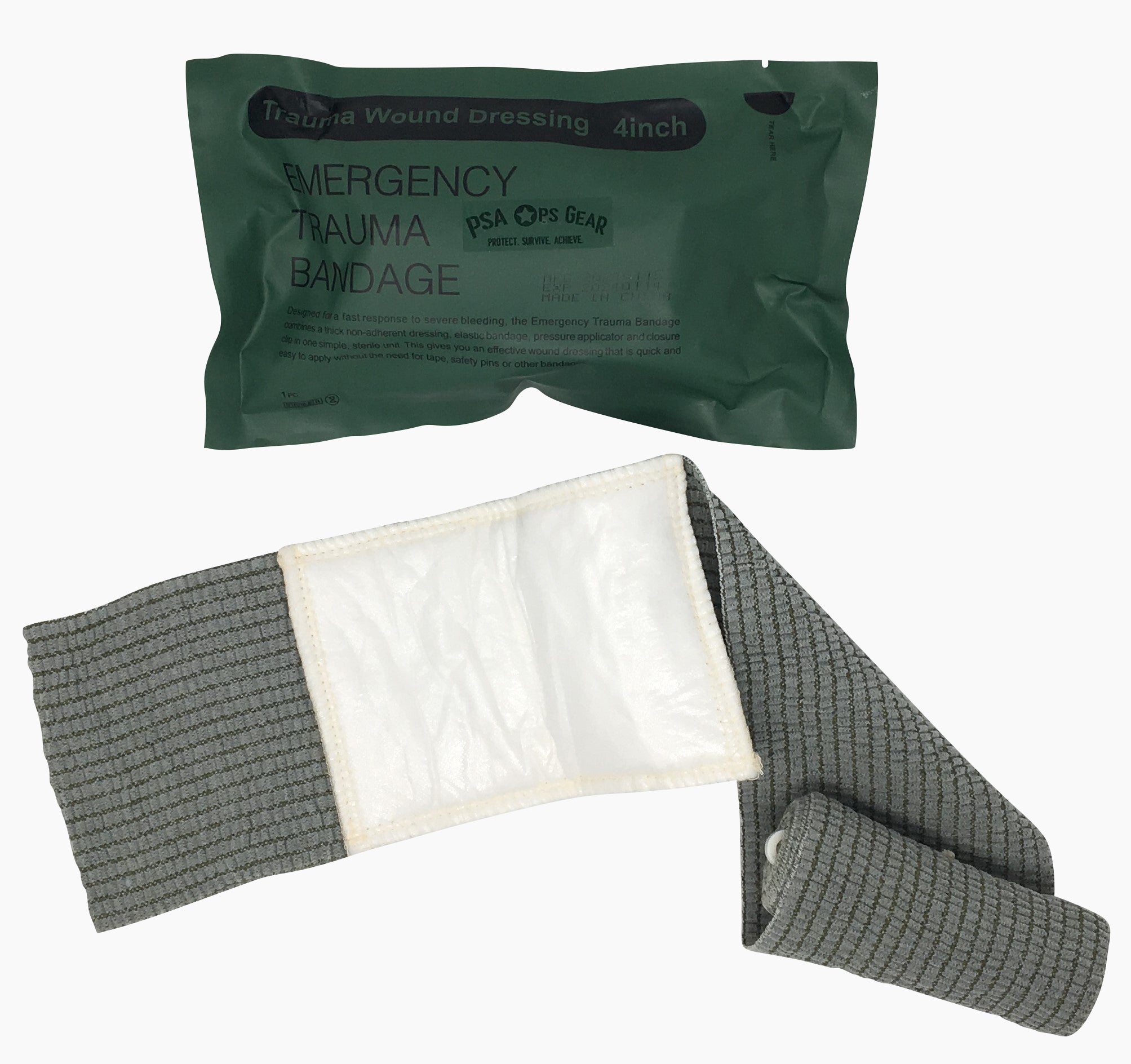 Hemorrhage Trauma Pack with Chest Seal + Combat Emergency Bandage + Al