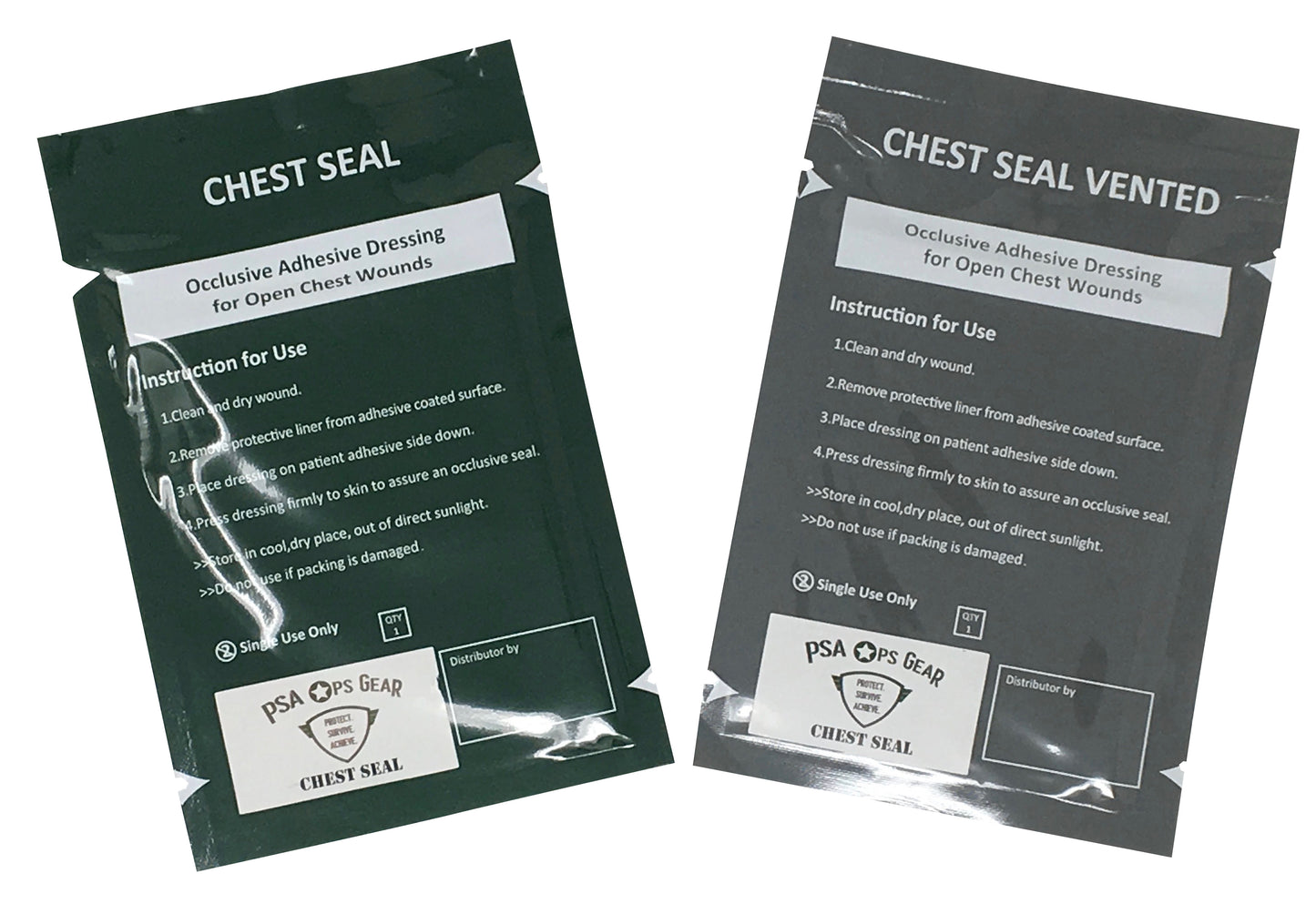 Chest Seal (Twin-Pack of Vented + Un-Vented)