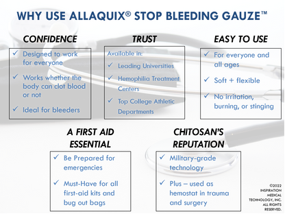 Trial Pack - AllaQuix® High-Performance Stop Bleeding Gauze (2in 3-pack)